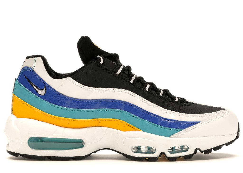 Nike Air Max 95 Windbreaker White/Red Orbit-University Gold-Teal Nebula-Game Royal-Reflect Silver (AJ2018-123)