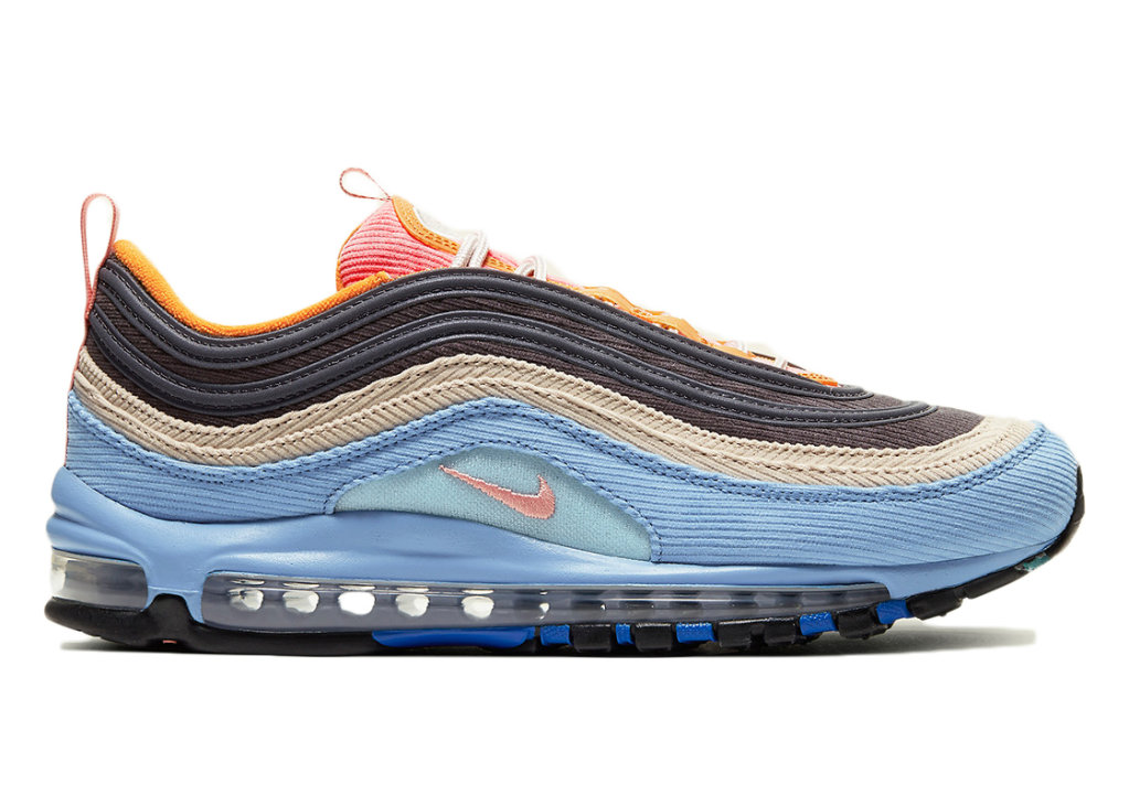 Nike Air Max 97 Corduroy Light Blue Light Blue/Pink/Brown-Sand (CQ7512-462)