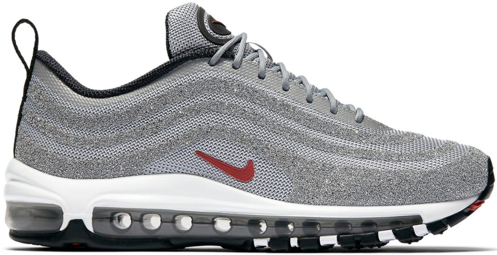 Nike Air Max 97 LX Swarovski Silver Bullet (W) Metallic Silver/Varsity Red-White-Black (927508-002)