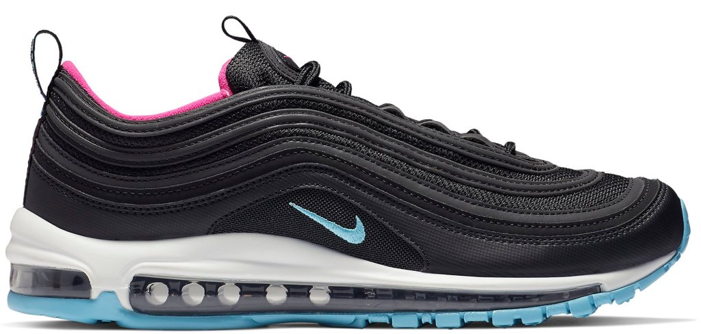 Nike Air Max 97 Miami Vice Black/Blue Gale-White-Laser Fuchsia (BV1256-001)