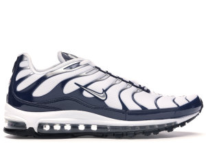 Nike  Air Max 97 Plus White Navy White/Metallic Silver-Midnight Navy (AH8144-100)