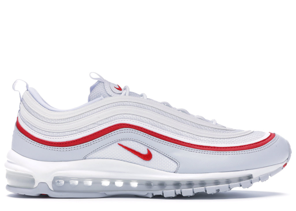 Nike Air Max 97 White Pure Platinum University Red Pure Platinum/University Red-White (AR5531-002)