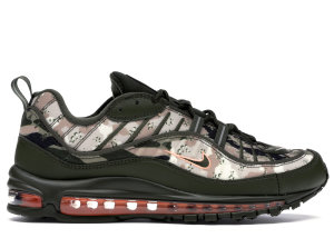 Nike Air Max 98 Camo Classic Cargo Khaki/Sunset Tint-Black (AQ6156-300)