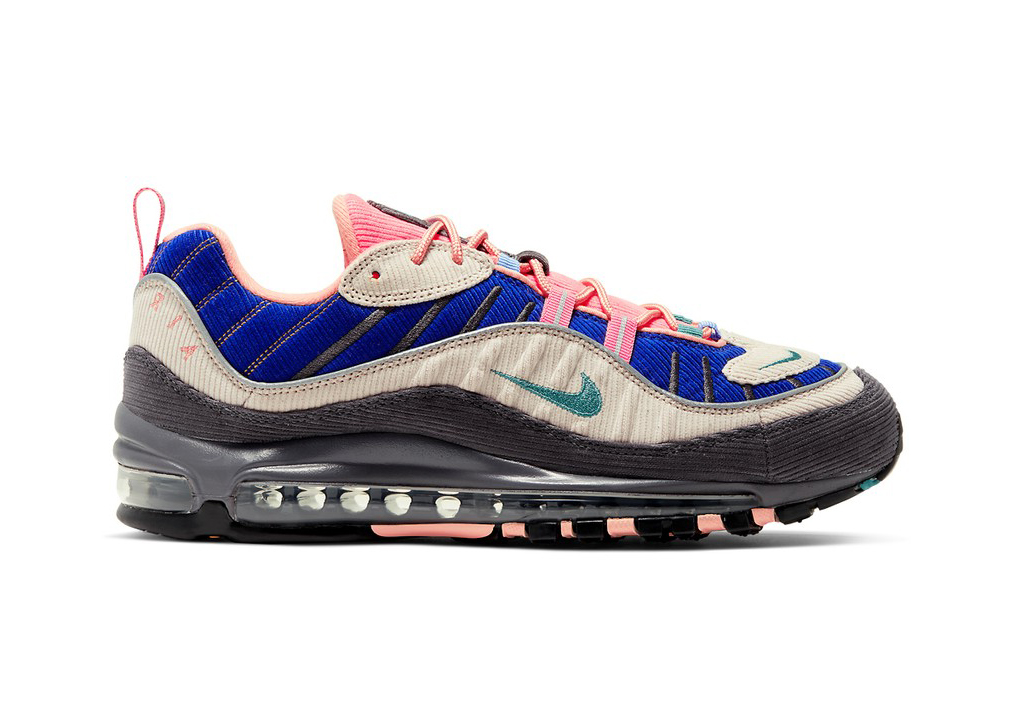Nike Air Max 98 Corduroy Desert Sand Sand/Royal-Pink-Brown (CQ7513-044)