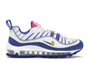 Nike Air Max 98 White Indigo Force (GS) White/Indigo Force-Laser Fuchsia-Amarillo (BV4872-101)