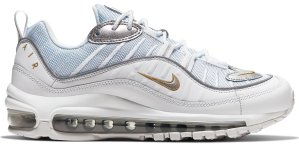 Nike Air Max 98 White Silver Gold (W) White/Metallic Silver-Metallic Gold (CT2547-100)