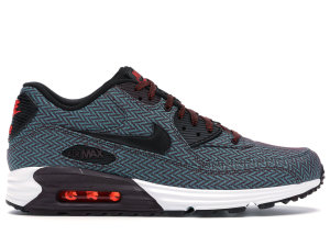 Nike  Air Max Lunar90 Burgundy-Herringbone Deep Burgundy/Hyper Jade/Challenge Red (705068-600)