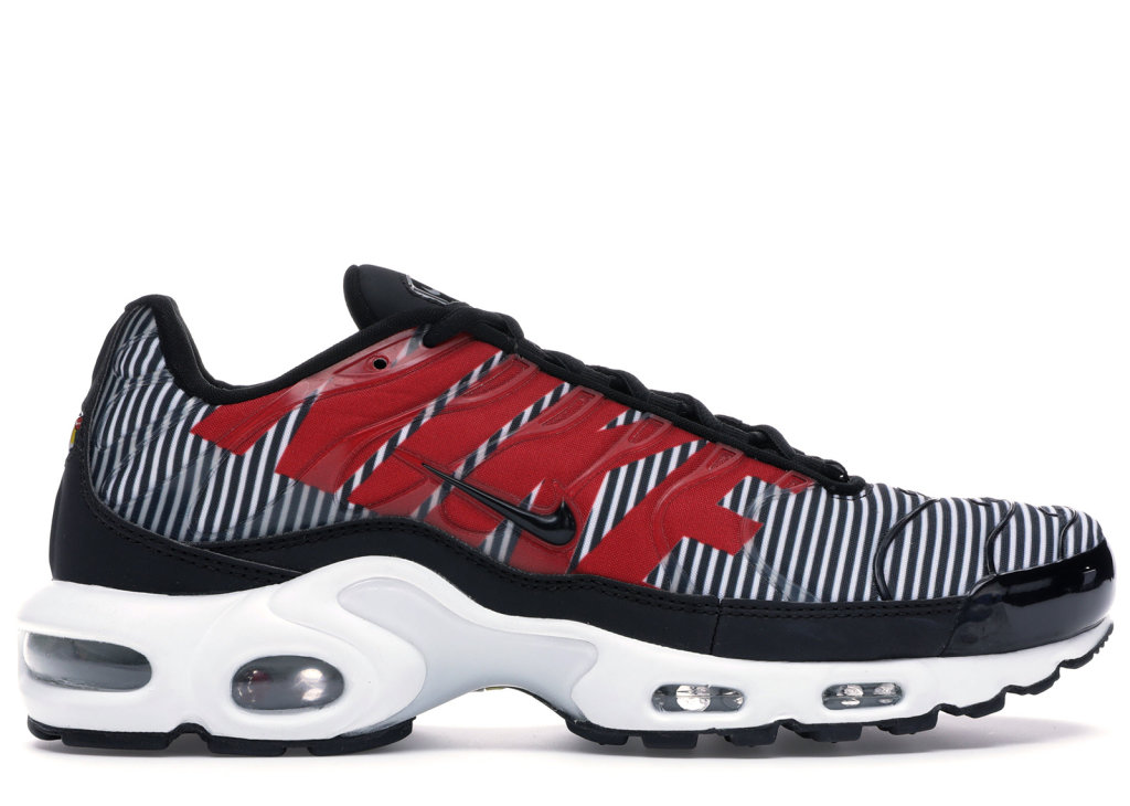 Nike Air Max Plus Striped Black White Black/White-Pure Platinum (AT0040-001)