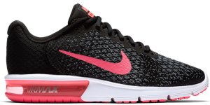 Nike Air Max Sequent 2 Black Vivid Pink (W) Black/Vivid Pink-Wolf Grey-White (852465-006)