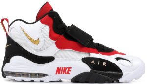 Nike Air Max Speed Turf 49ers (2012) White/Metallic Gold-Black-Gym Red (525225-101)