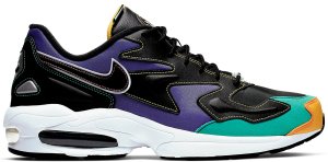 Nike  Air Max2 Light Black Contrast Stitching Black/Flash Crimson-Kinetic Green-Psychic Purple-University Gold-White (BV0987-023)