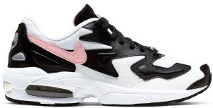 Nike  Air Max2 Light White Bleached Coral Black (W) White/Bleached Coral-Black-Sail-Alligator (AO3195-101)