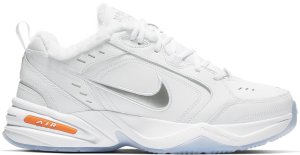 Nike Air Monarch IV Snow Day White/Total Orange-Metallic Silver (AV6676-100)