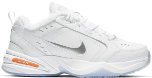 Nike  Air Monarch IV Snow Day White/Total Orange-Metallic Silver (AV6676-100)