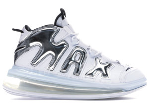 Nike Air More Uptempo 720 White Metallic Silver White/Metallic Silver-Black (BQ7668-100)