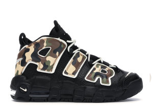 Nike  Air More Uptempo 96 Camo (GS) Black/Sail-Light British Tan-Asparagus-Outdoor Green-Celestial Gold (CJ0930-001)