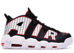 Nike  Air More Uptempo Pinstripe Black/White-University Red (AV7947-001)