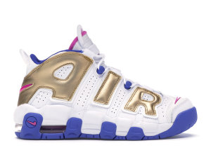 Nike  Air More Uptempo Peanut Butter & Jelly (GS) White/Fuchsia Blast-Metallic Gold (415082-106)