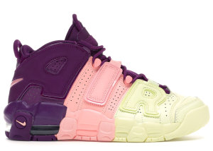 Nike Air More Uptempo Tri-Color Tint (GS) Citron Tint/Pink Tint-Night Purple (AV8237-800)