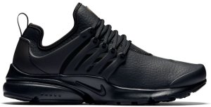 Nike  Air Presto Premium Black Leather (W) Black/Black-Black (878071-002)