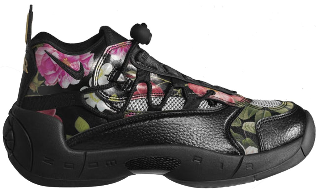 Nike Air Swoopes 2 Floral (W) Black/Black-Metallic Gold (917592-002)
