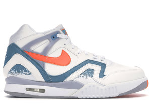 Nike Air Tech Challenge II Clay Blue (2014) White/Orange Burst-Clay Blue-Flat Silver (643089-184)
