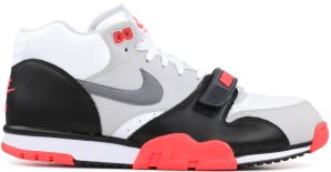 Nike  Air Trainer 1 Mid Infrared White/Cool Grey-Cement Grey-Black (607081-100)