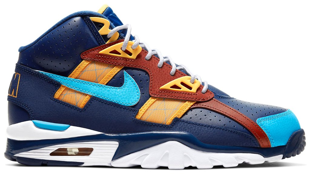 Nike Air Trainer SC High LA Rams Navy/Aqua-Brown-Yellow (CW6023-400)
