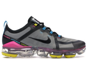 Nike  Air VaporMax 2019 Moon Particle Multi-Color Moon Particle/Black-Pink Blast-Blue Lagoon-Bright Citron (CI9891-200)