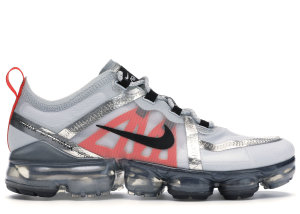 Nike  Air VaporMax 2019 Pure Platinum Team Orange Pure Platinum/White-Team Orange-Black (AR6631-003)