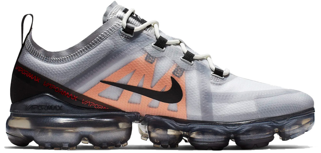 Nike Air VaporMax 2019 Wolf Grey Wolf Grey Pure Platinum Fuel Orange Black (AR6631-006)