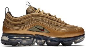 Nike Air VaporMax 97 Metallic Gold (GS) Metallic Gold/Varsity Red-Black-White (AQ2657-700)