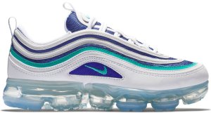 Nike  Air VaporMax 97 White Indigo Burst Hyper Jade (GS) White/Indigo Burst-Hyper Jade (AQ2657-100)