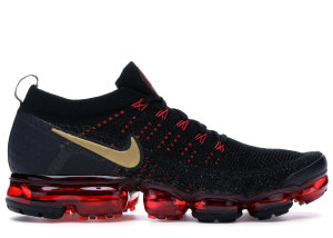 Nike Air VaporMax Flyknit 2 Chinese New Year (2019) Black/Metallic Gold-University Red (BQ7036-001)