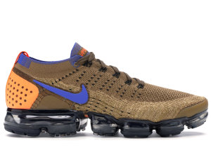Nike  Air VaporMax Flyknit 2 Golden Beige Racer Blue Golden Beige/Racer Blue-Club Gold-Desert Moss-Total Orange-Dark Grey (942842-203)