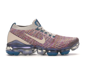 Nike  Air VaporMax Flyknit 3 Desert Sand Vivid Purple (W) Desert Sand/Vivid Purple-Green Abyss-Desert Sand (AJ6910-007)