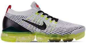 Nike Air VaporMax Flyknit 3 White Black Volt Bright Crimson White/Black-Volt-Bright Crimson-Metallic Silver (AJ6900-100)