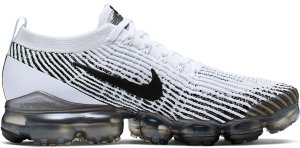 Nike  Air VaporMax Flyknit 3 Zebra White/Black-White-Metallic Silver (AJ6900-105)