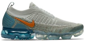 Nike  Air VaporMax Moc 2 Light Silver Campfire Orange Celestial Teal (W) Light Silver/Campfire Orange-Dark Stucco-Celestial Teal-Igloo-Green Glow (AJ6599-005)