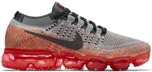 Nike Air VaporMax Wolf Grey Bright Crimson (W) Wolf Grey/Black-Light Crimson (849557-026)