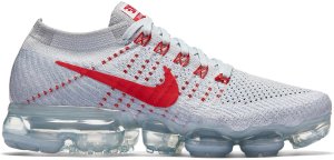 Nike Air VaporMax Pure Platinum University Red (W) Pure Platinum/University Red-Wolf Grey (849557-060)