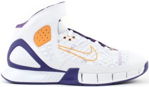 Nike  Air Zoom Huarache 2K5 Kobe Laser LA Map White/White-Varsity Purple-Canyon Gold (314165-111)