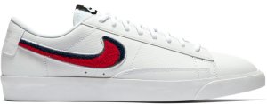 Nike  Blazer Low 3D White Blue Red White/White-Blue Void-University Red (AV6964-100)