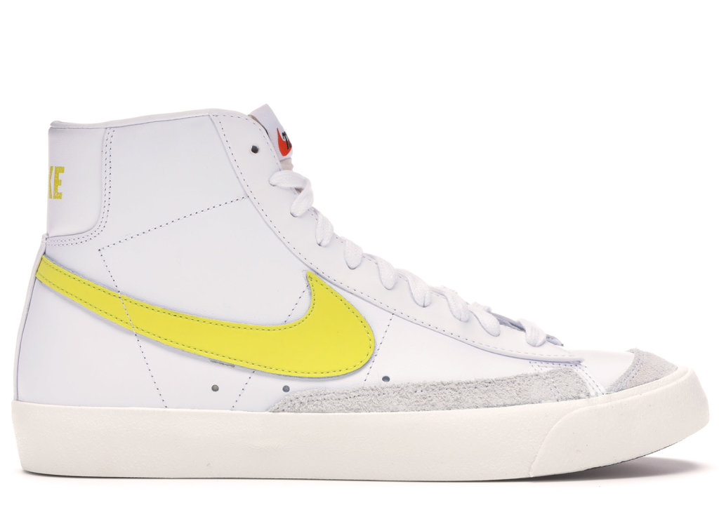 nike blazer mid 77 yellow swoosh