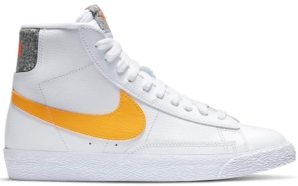 Nike Blazer Mid Grind White University Gold (GS) White/Total Orange-Laser Orange (DB2606-100)