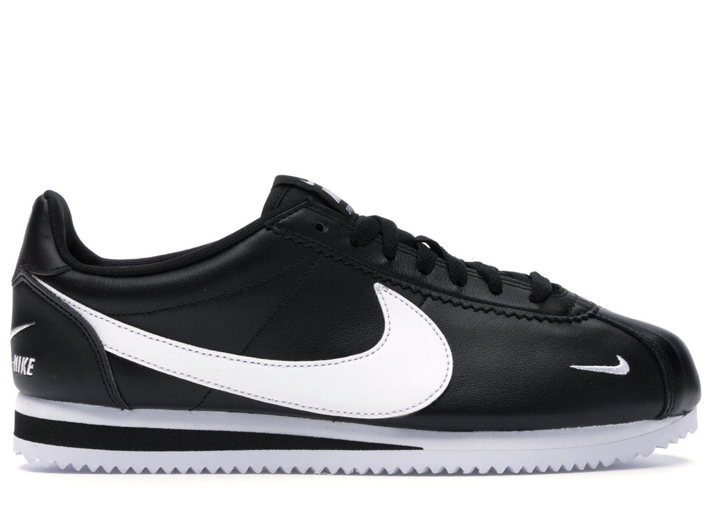 Nike Classic Cortez Mini Swoosh Black White Black/White (807480-004)