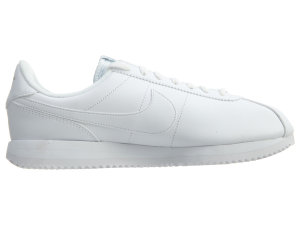 Nike  Cortez Basic Leather White White-Wolf Grey-Mtllc Silver White/White-Wolf Grey-Mtllc Silver (819719-110)