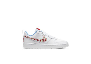 Nike  Court Borough Low 2 White Cherry (GS) White/University Blue/Track Red (CJ2238-100)