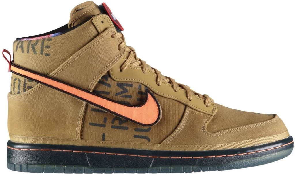 Nike Dunk High All Star Galaxy Gold Flight Gold/Total Orange (503766-780)