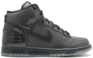 Nike Dunk High Reflective Croc Black/Black-Metallic Silver (309432-002)